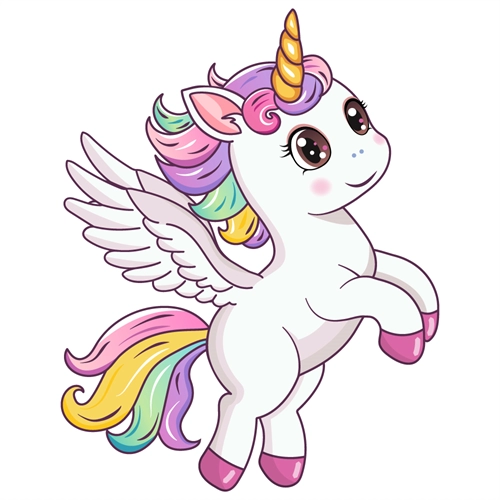 Flying Unicorn Transparent Sticker